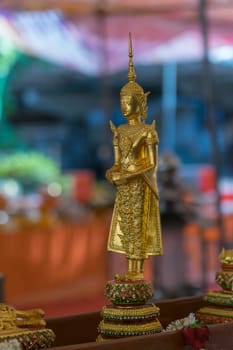 Bangkok, Thailand - December 7, 2015 : Thai buddha statue at  at Thai temple (Wat Thai).