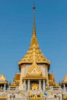 Bangkok, Thailand - March 11, 2016 : Wat Traimitr Withayaram is a important Thai temple in Chinatown Bangkok, Thailand.