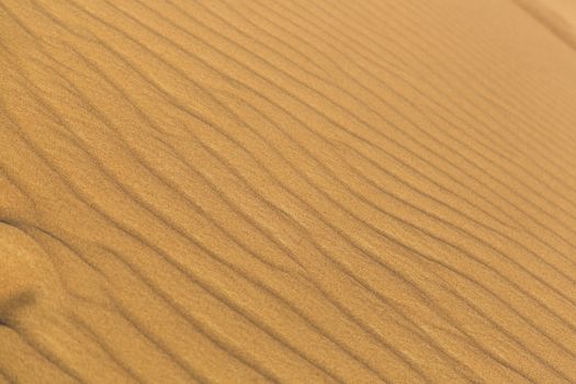 Background of the desert with the detail of the stripes made by the wind. The photo was shot from a top view in a sunny day.