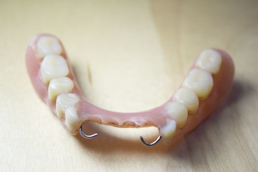 Denture of  elderly person
