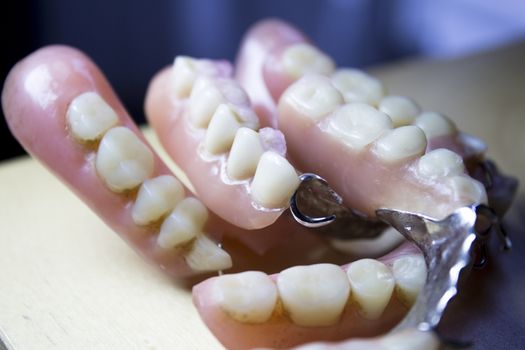 Denture of  elderly person