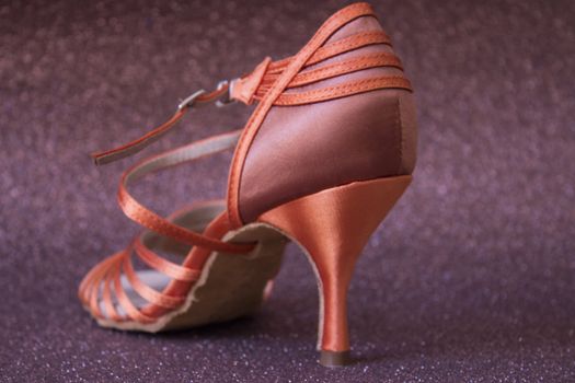 Women sandal for Latin dance seen from behind