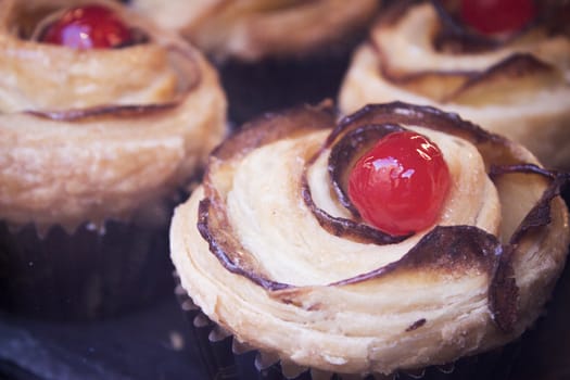 Delicious pastry dessert in restaurant