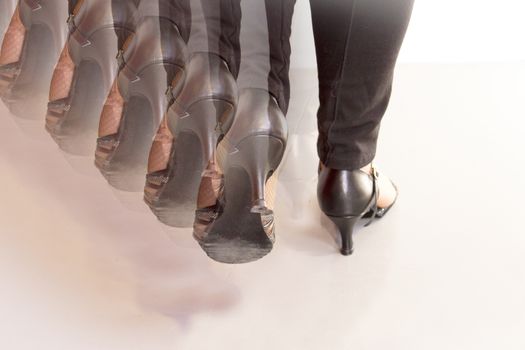 Woman dancing with salsa sandals