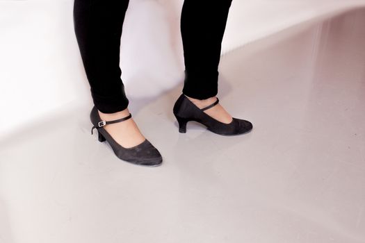Woman dancing with salsa sandals