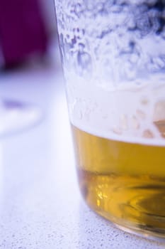 Beer in a glass cup