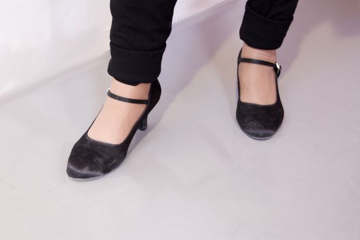 Woman dancing with salsa sandals