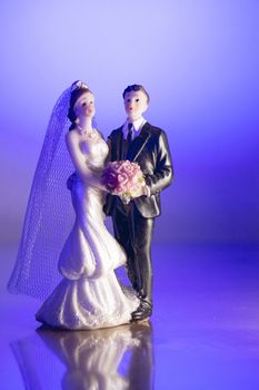Newlyweds embraced bride and groom