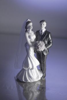 Newlyweds embraced bride and groom