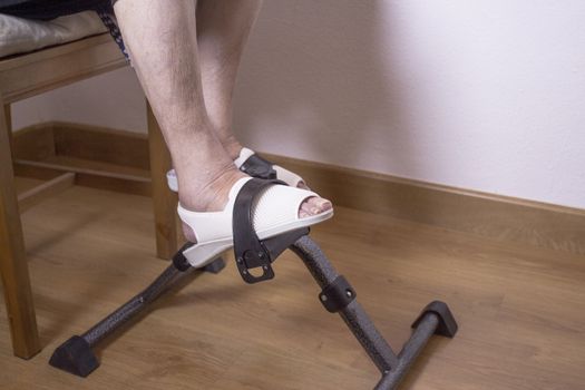 Exercises for older people with bicycles