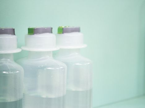Physiological serum bottles for veterinary clinic patients
