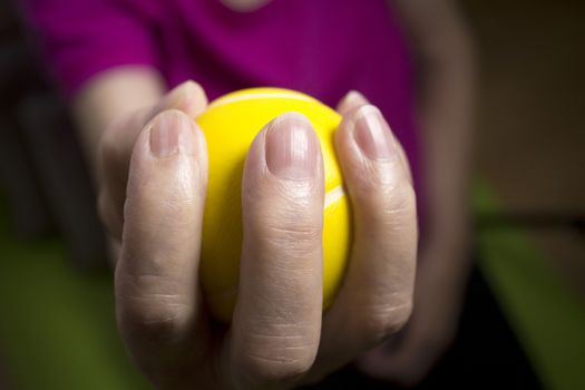 Rehabilitation exercises for an older woman with cerebral stroke