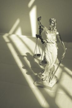 White female statue symbol of justice Themis. This figure has not specific author, no model release needed.