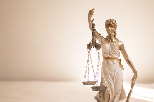 White female statue symbol of justice Themis. This figure has not specific author, no model release needed.