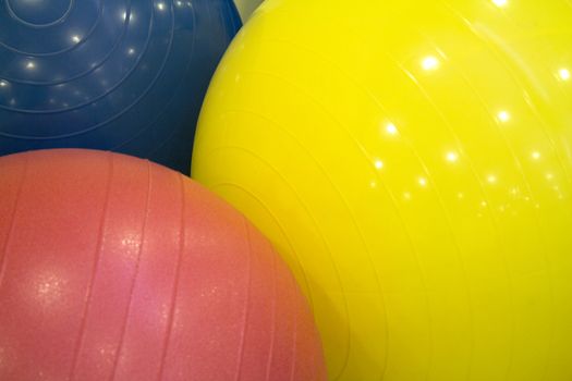 Colored balls for gymnastics and pilates classes
