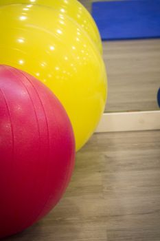 Colored balls for gymnastics and pilates classes