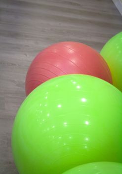 Colored balls for gymnastics and pilates classes