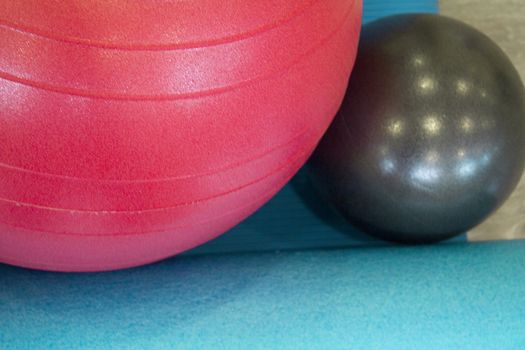 Colored balls for gymnastics and pilates classes