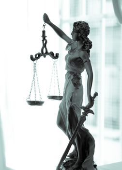 White female statue symbol of justice Themis. This figure has not specific author, no model release needed.