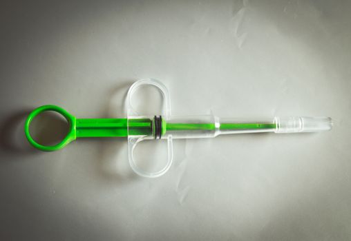 Special syringe to give medication of pills to pets