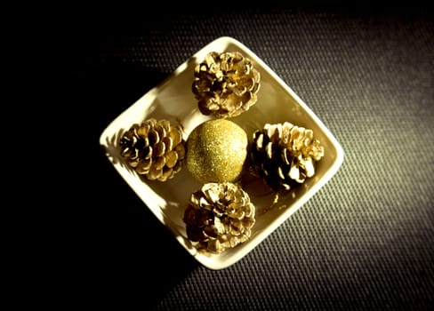 Beautiful and varied bright Christmas decoration