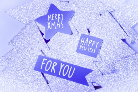 Background with variety of Christmas decoration. Merry Christmas