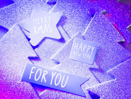 Background with variety of Christmas decoration. Merry Christmas