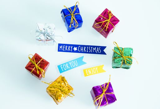 Background with variety of Christmas decoration. Merry Christmas