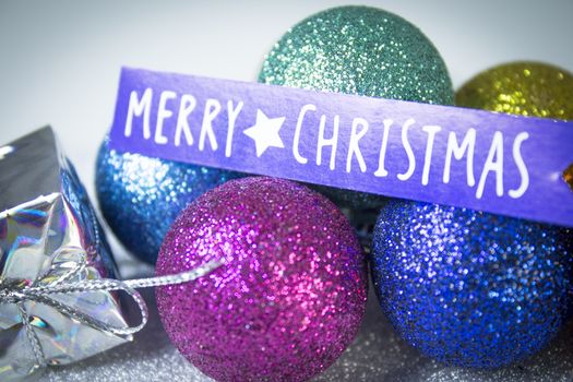 Background with variety of Christmas decoration. Merry Christmas