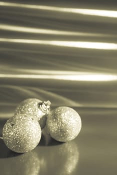 Beautiful and varied bright Christmas decoration