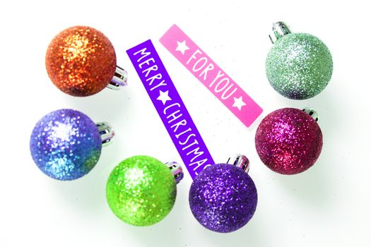 Background with variety of Christmas decoration. Merry Christmas