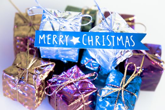 Background with variety of Christmas decoration. Merry Christmas