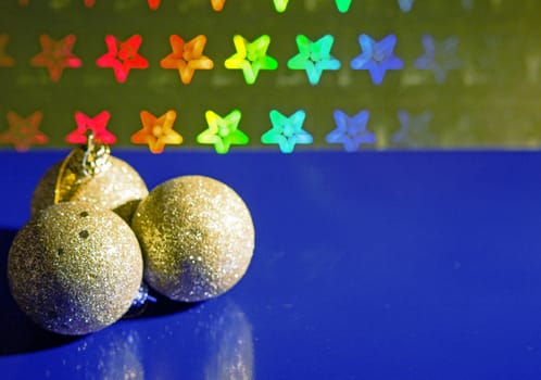 Beautiful and varied bright Christmas decoration