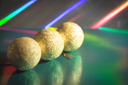 Beautiful and varied bright Christmas decoration
