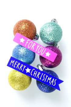 Background with variety of Christmas decoration. Merry Christmas