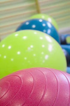 Colored balls for gymnastics and pilates classes