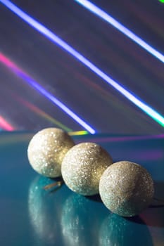 Beautiful and varied bright Christmas decoration
