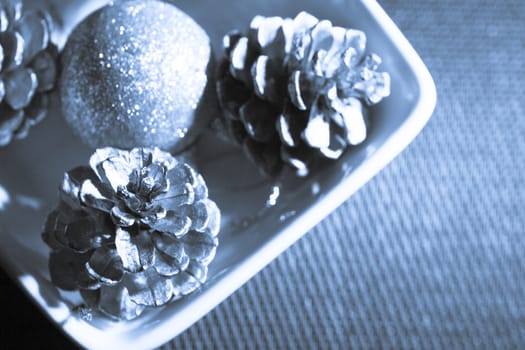 Beautiful and varied bright Christmas decoration