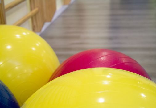 Colored balls for gymnastics and pilates classes