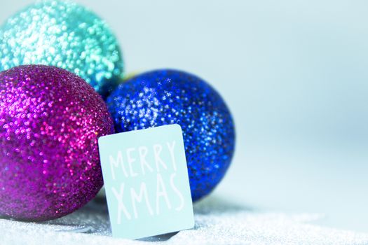 Background with variety of Christmas decoration. Merry Christmas