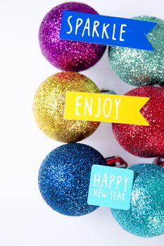 Background with variety of Christmas decoration. Merry Christmas