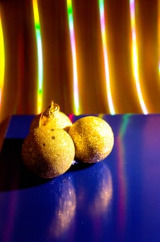 Beautiful and varied bright Christmas decoration
