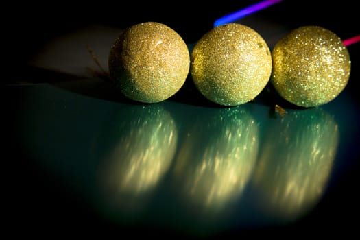 Beautiful and varied bright Christmas decoration