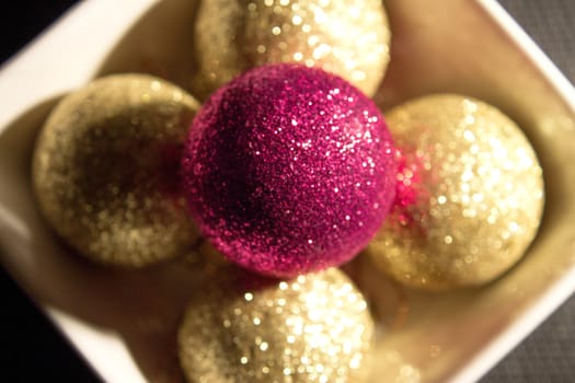 Beautiful and varied bright Christmas decoration