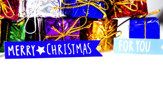 Background with variety of Christmas decoration. Merry Christmas