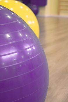 Colored balls for gymnastics and pilates classes