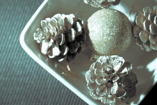 Beautiful and varied bright Christmas decoration