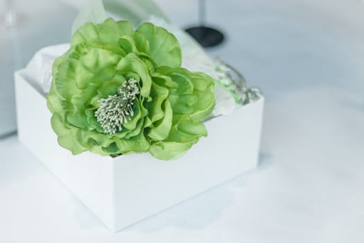 Decoration for the hairstyle of a woman as a wedding guest