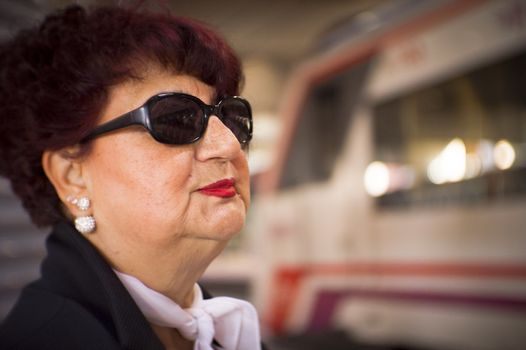 70 year old woman with young appearance and pinup look