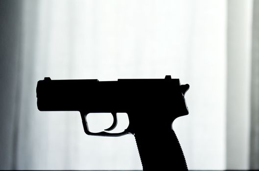 Isolated pistol without people